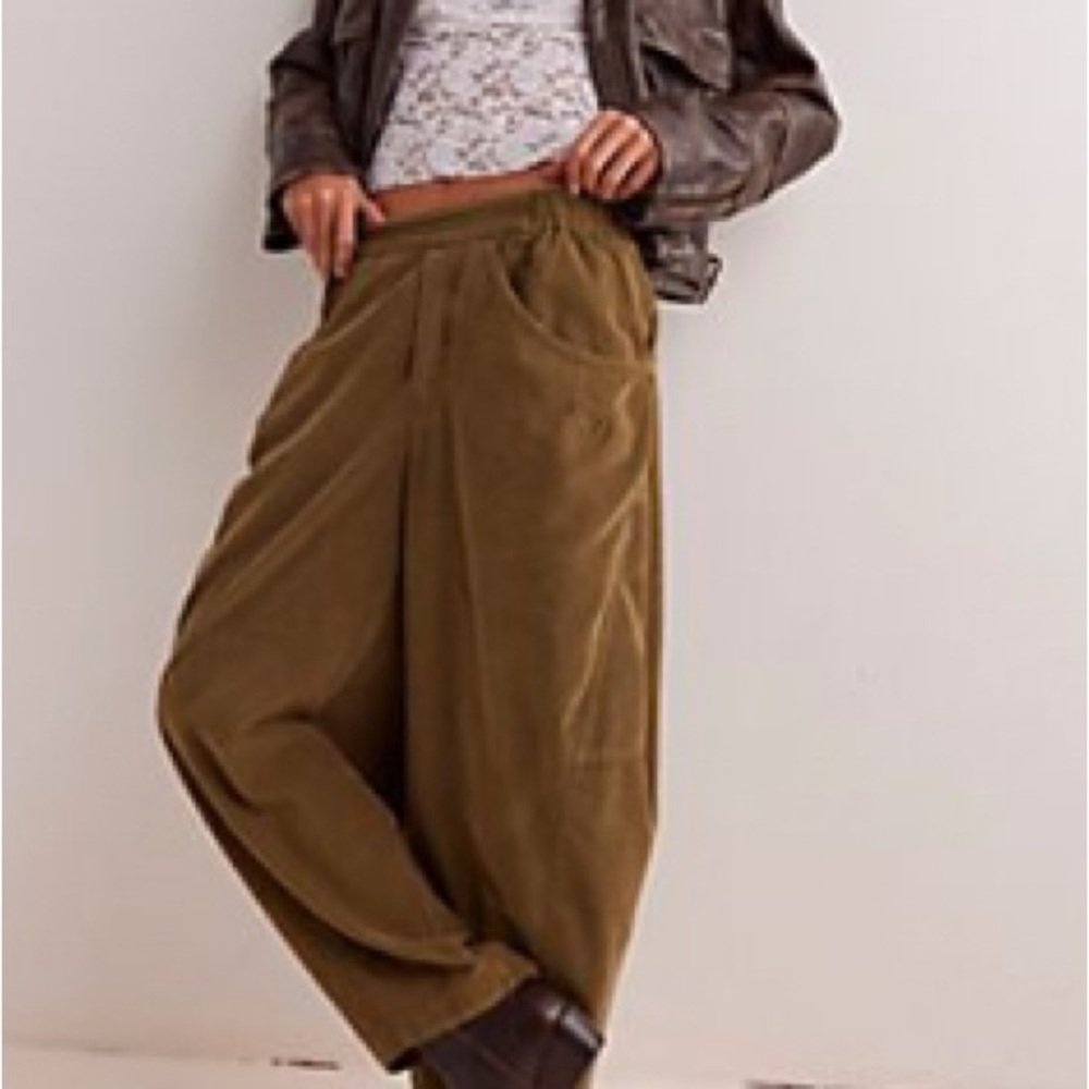 Free People High Road Pull On Barrel Cord Pants XL